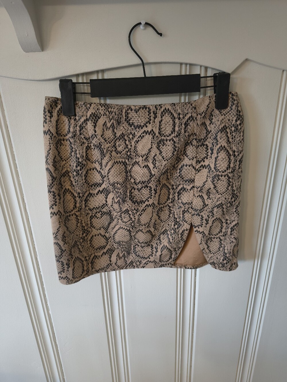 Akira Snakeskin Print Mini Skirt